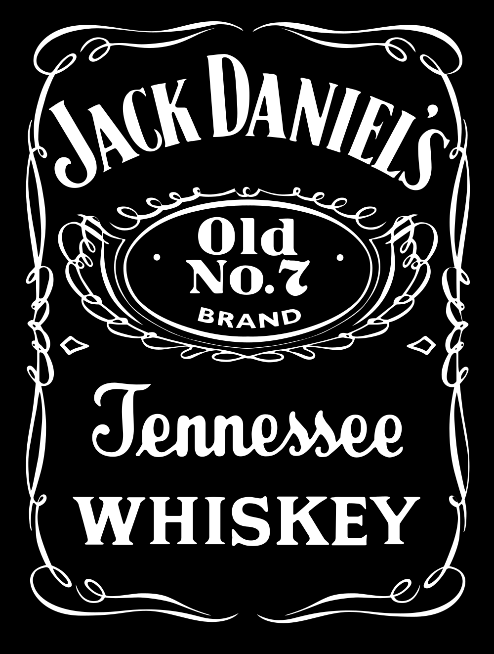 Jack Daniels bottle label logo png transparent