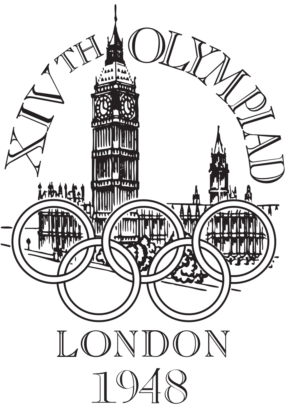 1948 London Summer Olympics logo png transparent