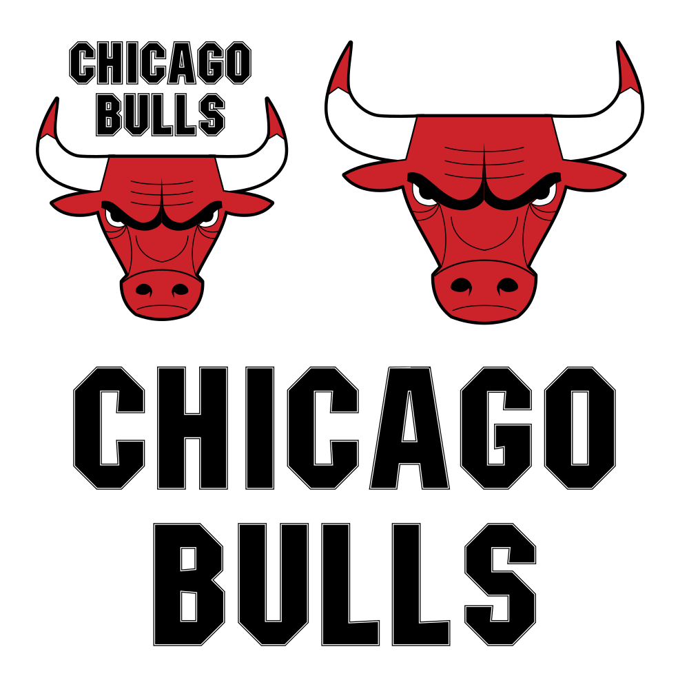 Chicago Bulls Logo Vector set - MasterBundles